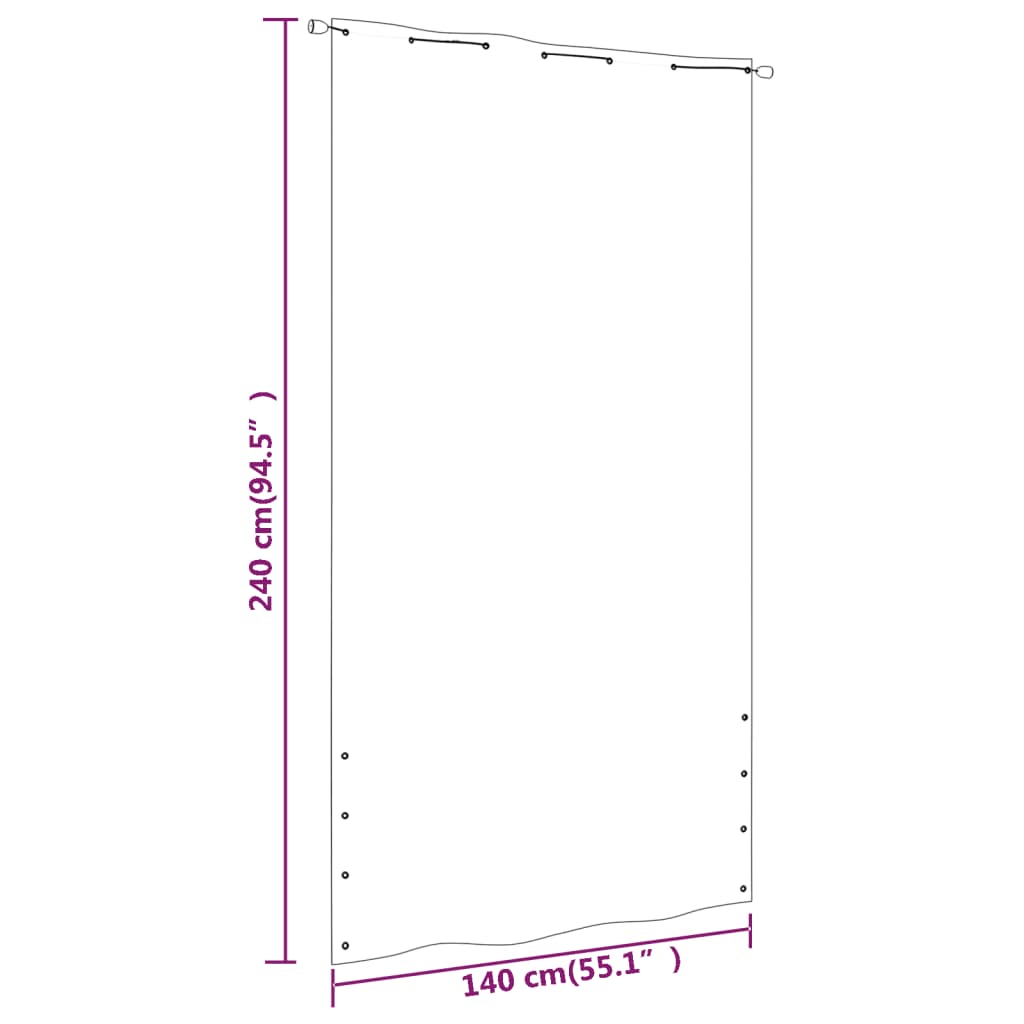 Balkonscherm 140x240 cm oxford stof terracottakleurig