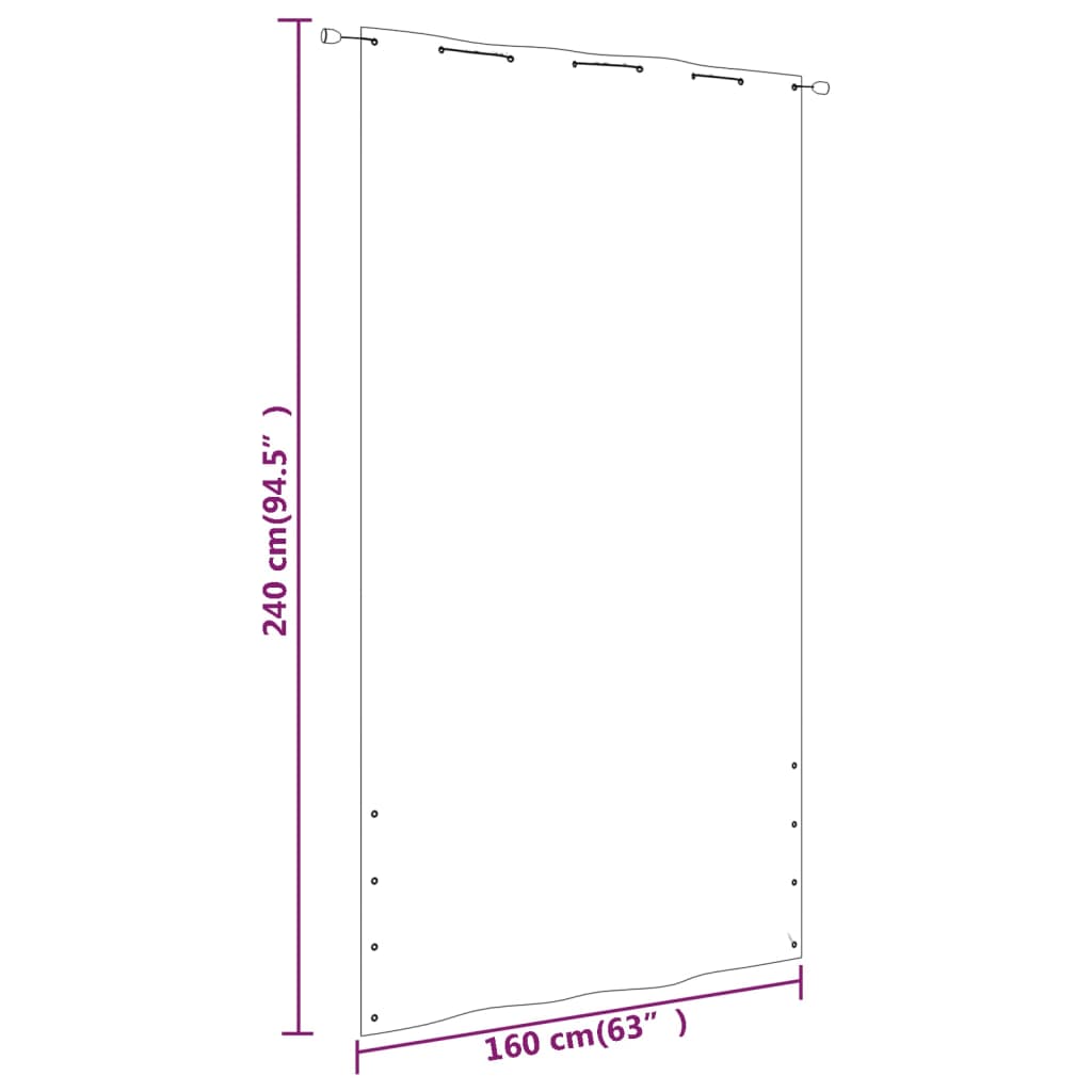 Balkonscherm 160x240 cm oxford stof terracottakleurig