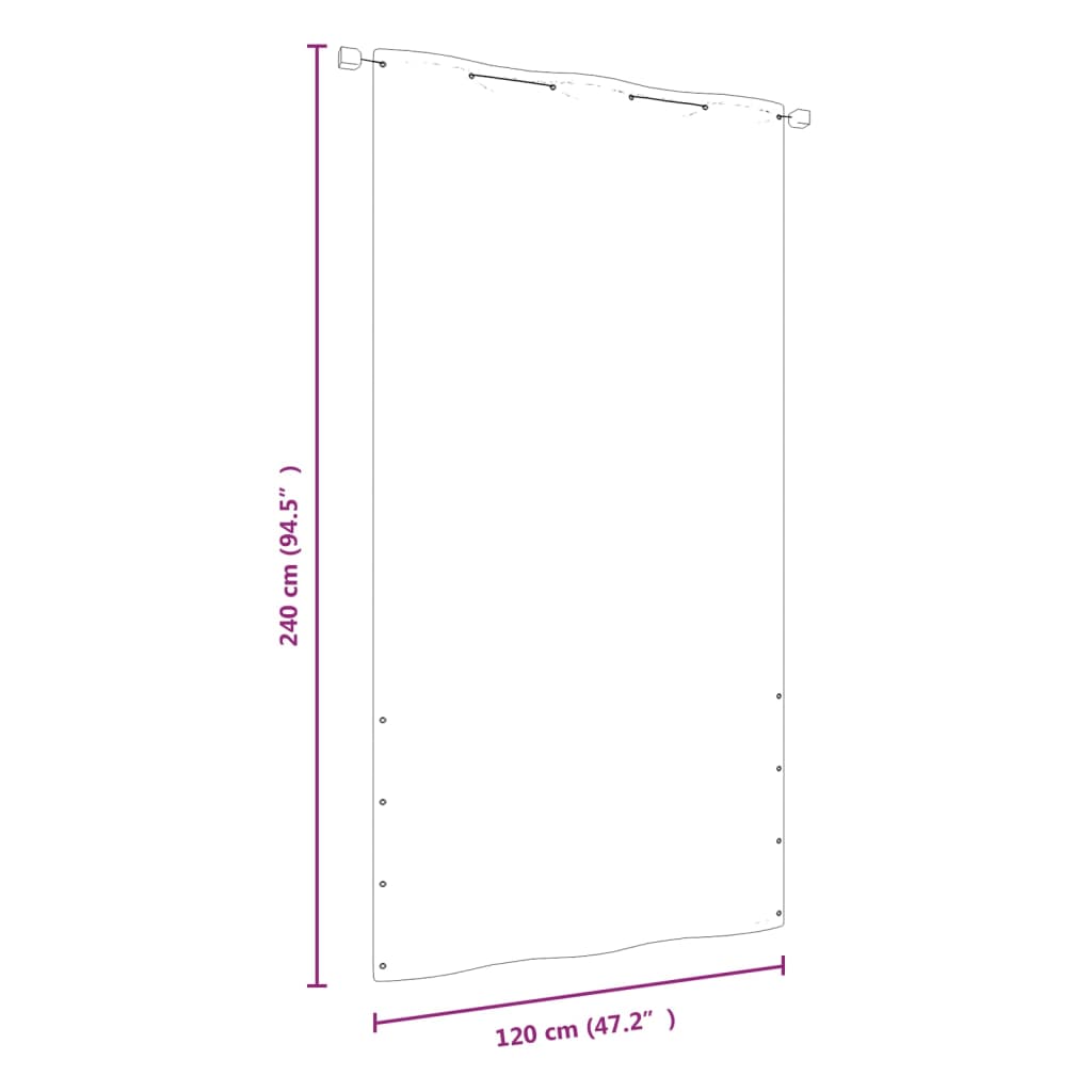 Balkonscherm 120x240 cm oxford stof zwart