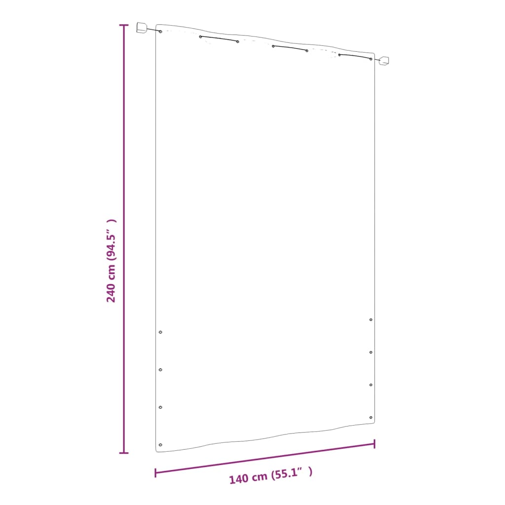 Balkonscherm 140x240 cm oxford stof zwart