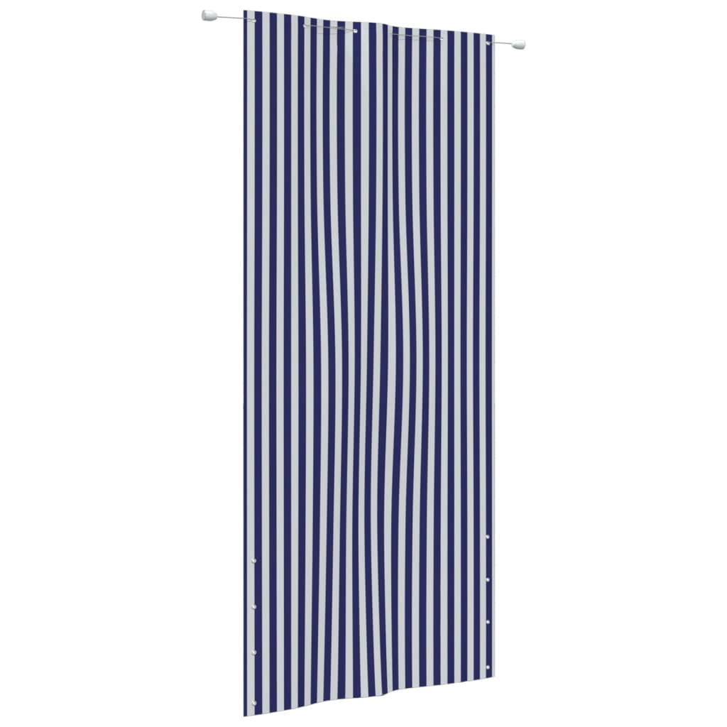 Balkonscherm 120x240 cm oxford stof blauw en wit