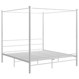 Hemelbedframe metaal wit 180x200 cm - AllerleiShop