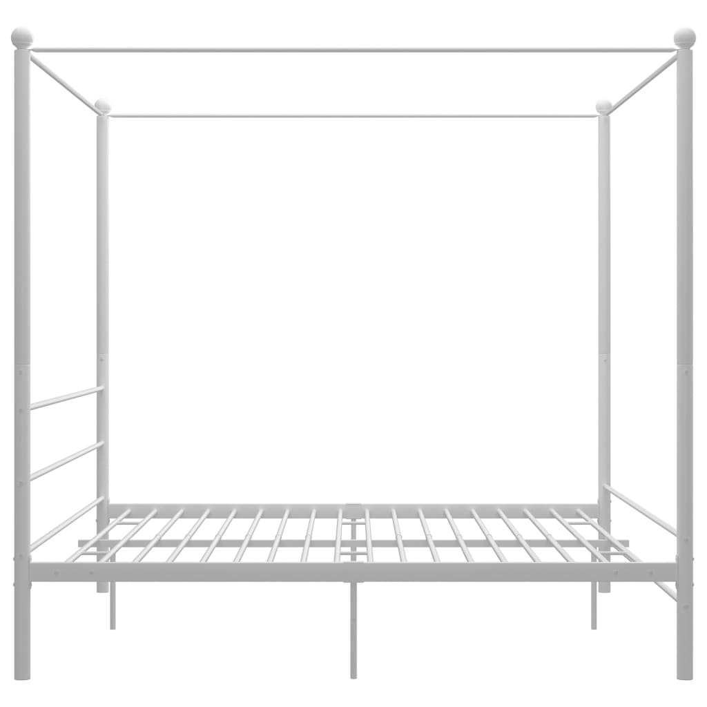 Hemelbedframe metaal wit 180x200 cm - AllerleiShop