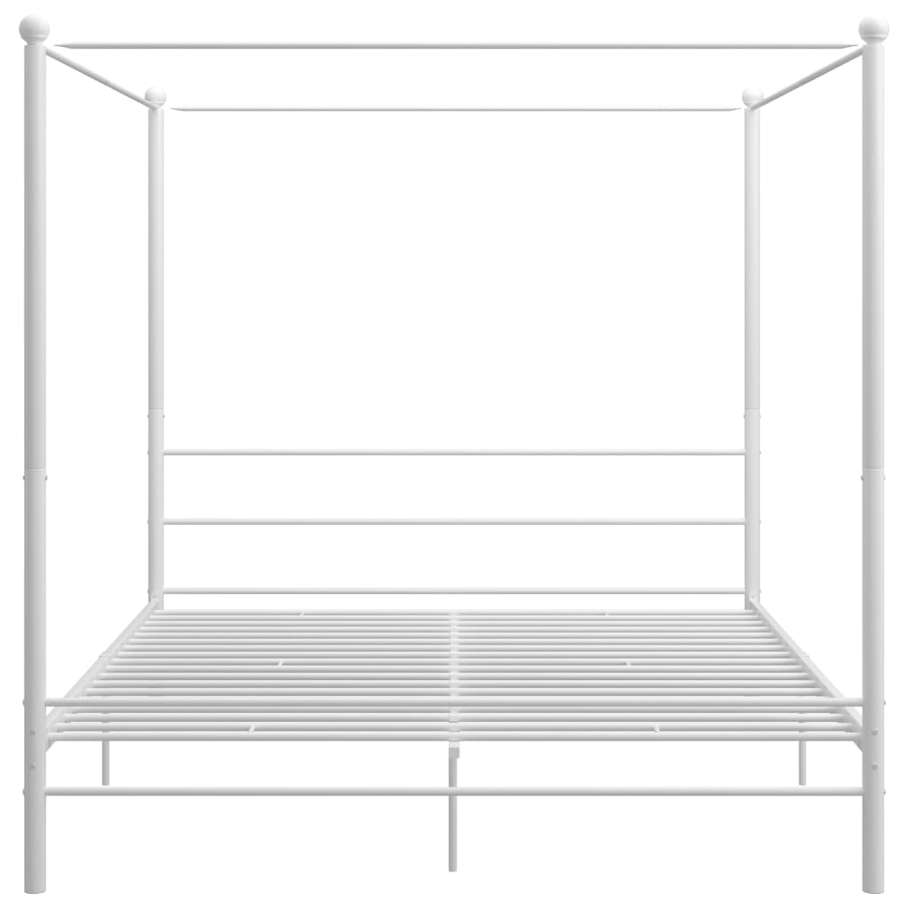 Hemelbedframe metaal wit 180x200 cm - AllerleiShop