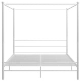 Hemelbedframe metaal wit 180x200 cm - AllerleiShop