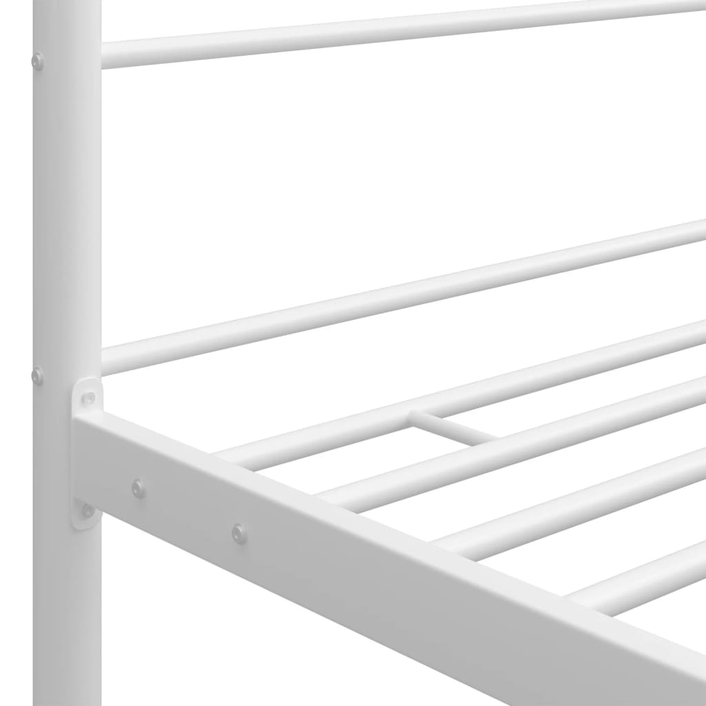 Hemelbedframe metaal wit 180x200 cm - AllerleiShop