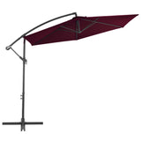 Zweefparasol met aluminium paal 300 cm bordeauxrood