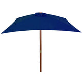 Parasol met houten paal 200x300 cm blauw