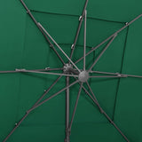 Parasol 4-laags met aluminium paal 250x250 cm groen