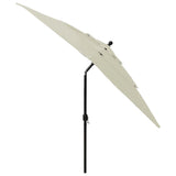 Parasol 3-laags met aluminium paal 2,5x2,5 m zandkleurig