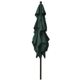 Parasol 3-laags met aluminium paal 2,5x2,5 m groen