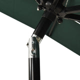 Parasol 3-laags met aluminium paal 2x2 m groen