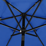 Parasol 3-laags met aluminium paal 2,5 m azuurblauw