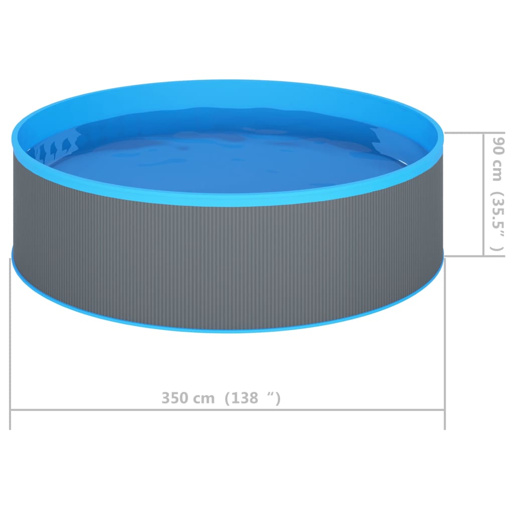 Splasher pool 350x90 cm grijs - AllerleiShop