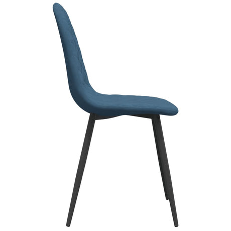 Eetkamerstoelen 2 st fluweel blauw - AllerleiShop