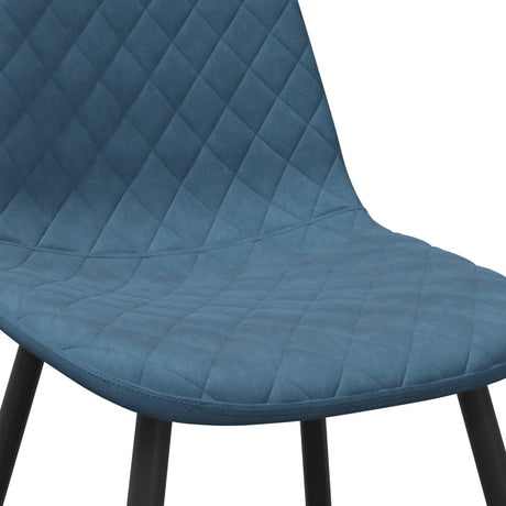 Eetkamerstoelen 2 st fluweel blauw - AllerleiShop