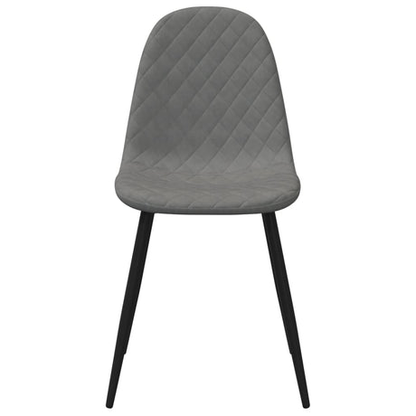 Eetkamerstoelen 2 st fluweel lichtgrijs - AllerleiShop