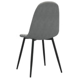 Eetkamerstoelen 2 st fluweel lichtgrijs - AllerleiShop