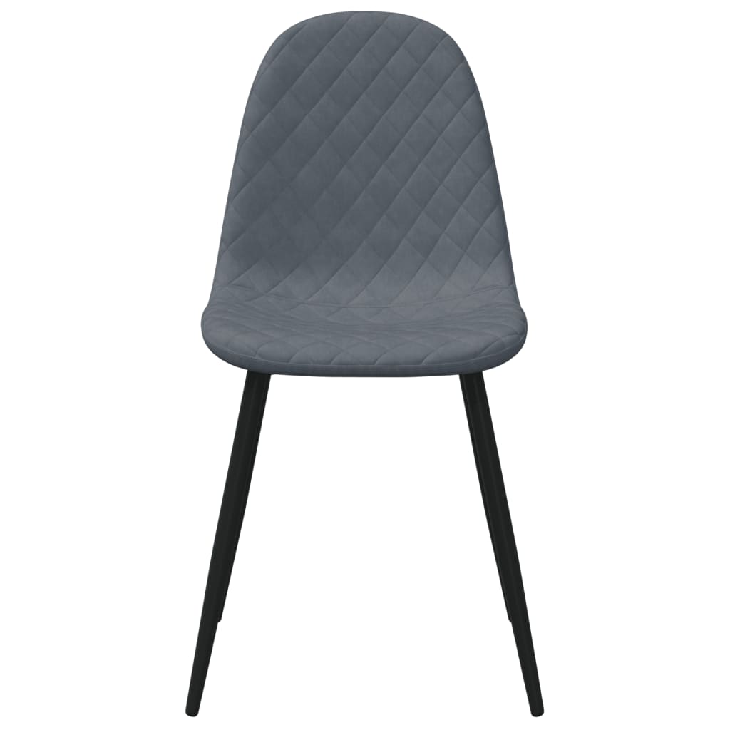 Eetkamerstoelen 2 st fluweel donkergrijs - AllerleiShop