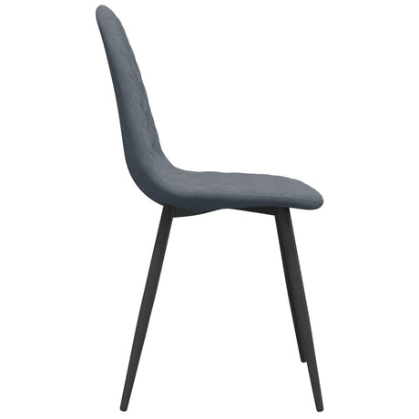 Eetkamerstoelen 2 st fluweel donkergrijs - AllerleiShop