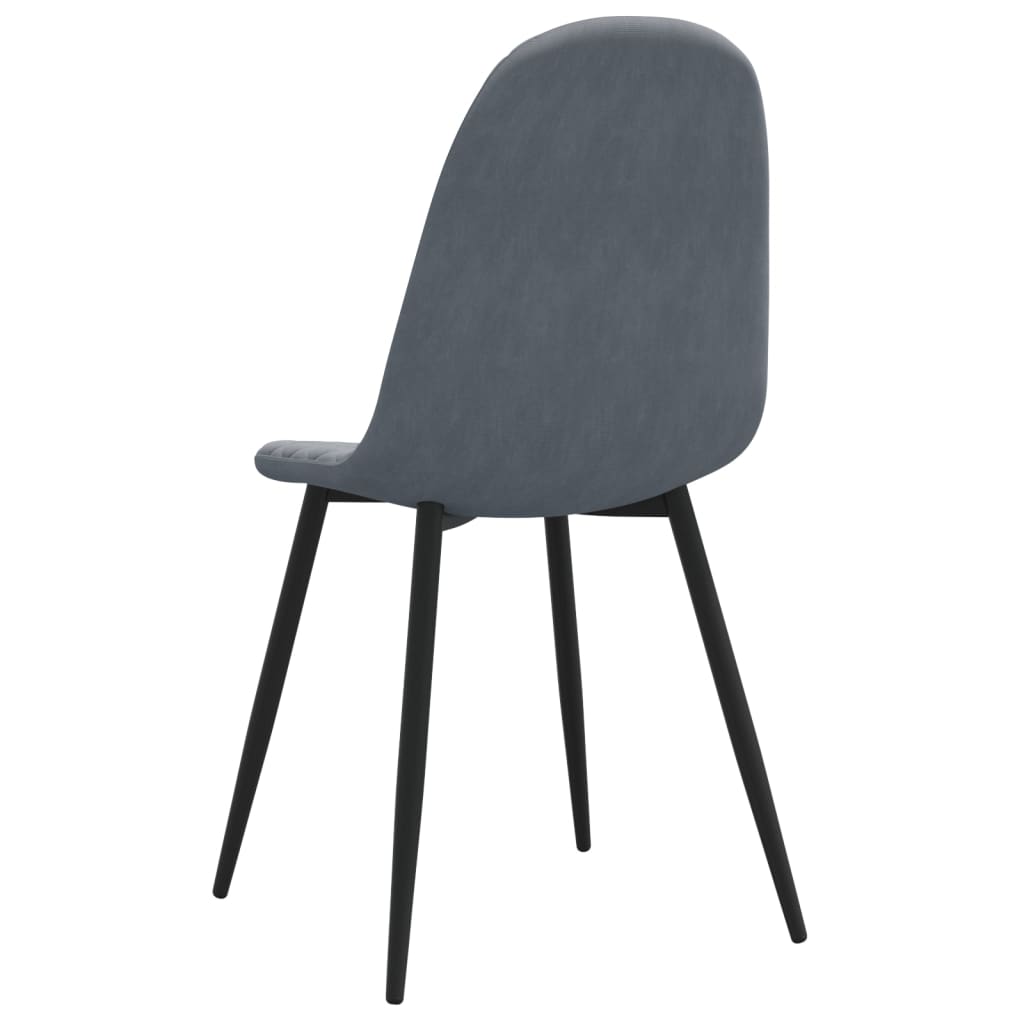 Eetkamerstoelen 2 st fluweel donkergrijs - AllerleiShop