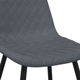 Eetkamerstoelen 2 st fluweel donkergrijs - AllerleiShop