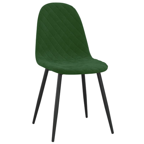 Eetkamerstoelen 2 st fluweel donkergroen - AllerleiShop