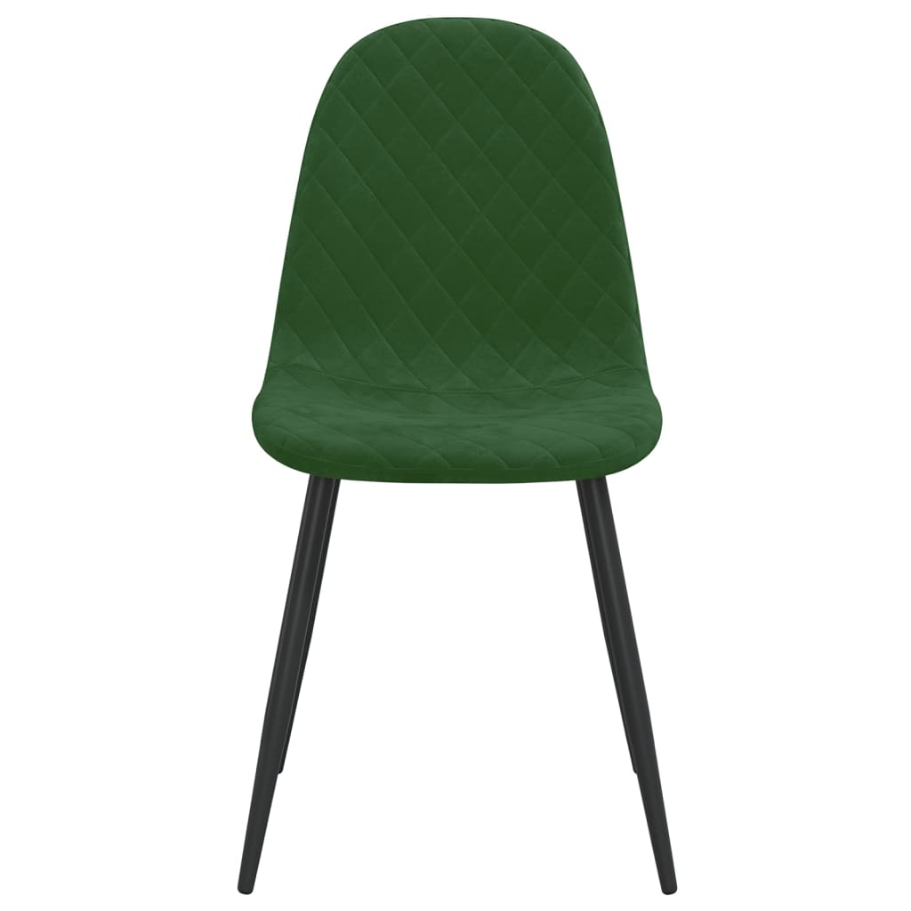 Eetkamerstoelen 2 st fluweel donkergroen - AllerleiShop