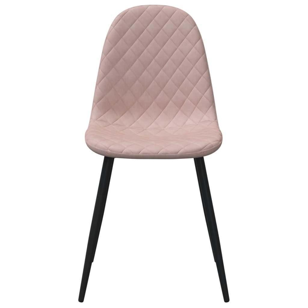 Eetkamerstoelen 2 st fluweel roze - AllerleiShop