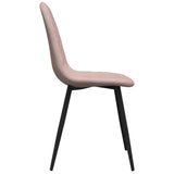 Eetkamerstoelen 2 st fluweel roze - AllerleiShop