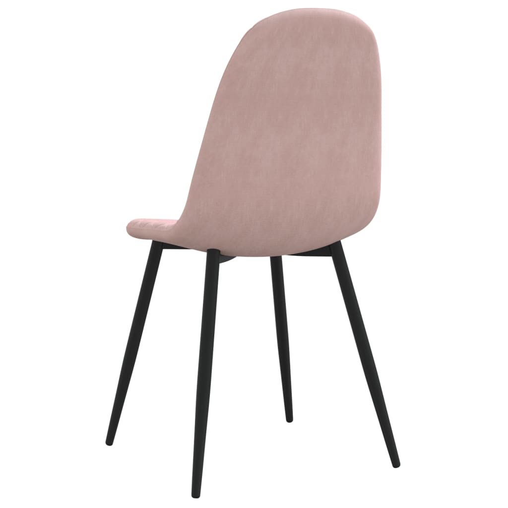 Eetkamerstoelen 2 st fluweel roze - AllerleiShop