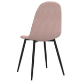 Eetkamerstoelen 2 st fluweel roze - AllerleiShop