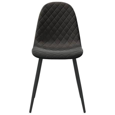 Eetkamerstoelen 2 st fluweel zwart - AllerleiShop