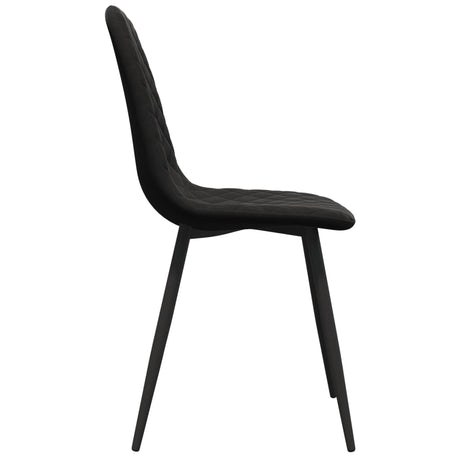 Eetkamerstoelen 2 st fluweel zwart - AllerleiShop