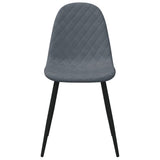 Eetkamerstoelen 4 st fluweel donkergrijs - AllerleiShop