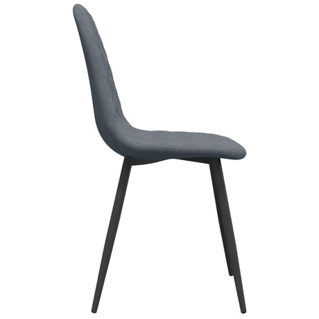 Eetkamerstoelen 4 st fluweel donkergrijs - AllerleiShop