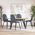 Eetkamerstoelen 4 st fluweel donkergrijs - AllerleiShop