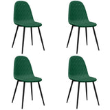 Eetkamerstoelen 4 st fluweel donkergroen - AllerleiShop