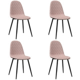 Eetkamerstoelen 4 st fluweel roze - AllerleiShop