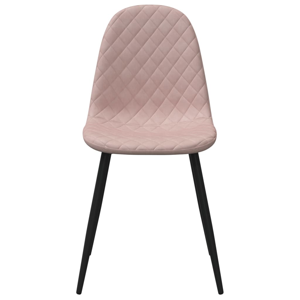 Eetkamerstoelen 4 st fluweel roze - AllerleiShop