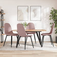 Eetkamerstoelen 4 st fluweel roze - AllerleiShop