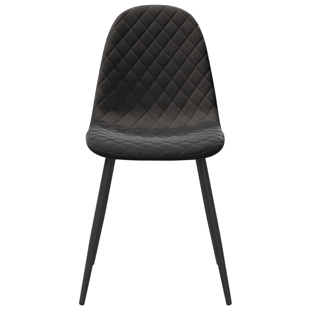 Eetkamerstoelen 4 st fluweel zwart - AllerleiShop