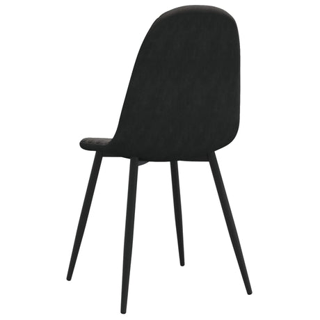 Eetkamerstoelen 4 st fluweel zwart - AllerleiShop