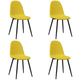 Eetkamerstoelen 4 st fluweel mosterdgeel - AllerleiShop