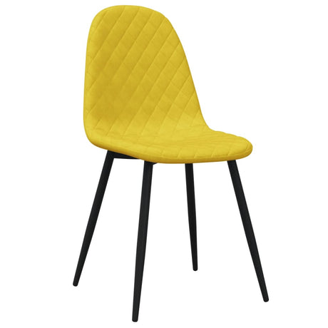 Eetkamerstoelen 4 st fluweel mosterdgeel - AllerleiShop