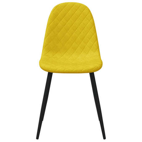 Eetkamerstoelen 4 st fluweel mosterdgeel - AllerleiShop