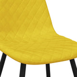 Eetkamerstoelen 4 st fluweel mosterdgeel - AllerleiShop