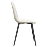 Eetkamerstoelen 4 st fluweel crèmewit - AllerleiShop