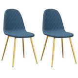 Eetkamerstoelen 2 st fluweel blauw - AllerleiShop