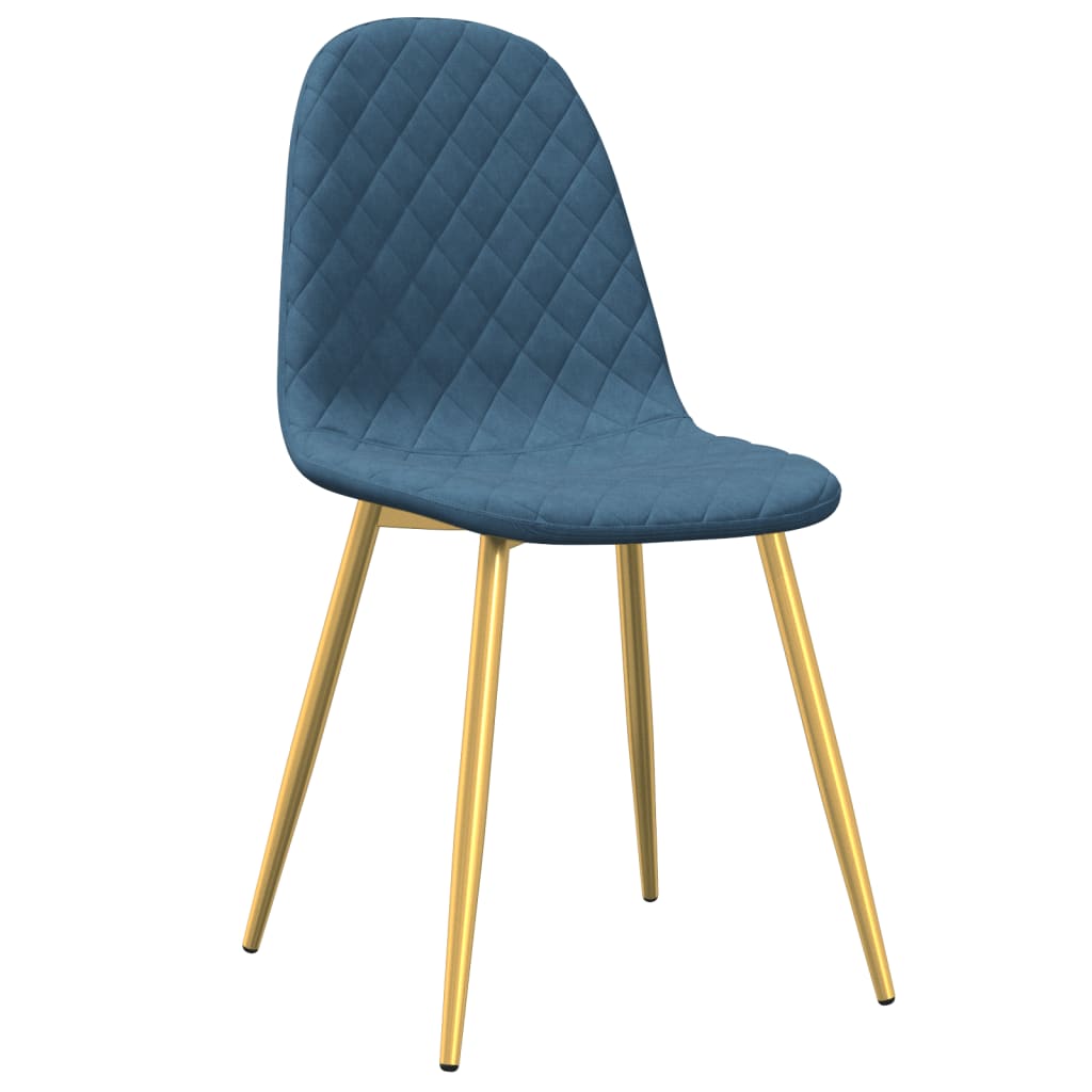 Eetkamerstoelen 2 st fluweel blauw - AllerleiShop